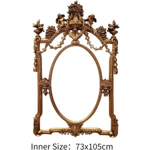 YH101 Antique Gold Mirror Wall Hanging Mirror Vintage Mirror for Home Hotel Decor