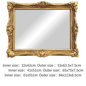 YH8128 Antique Gold Mirror Wall Hanging Mirror Baroque Mirror for Home Hotel Decor