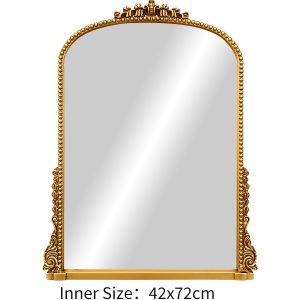 YH8906 Antique Gold Mirror Wall Hanging Mirror Baroque Mirror for Home Hotel Decor